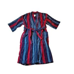 VTG Norm Thompson Mens Bathrobe Thick Terry Cloth Robe Soft One Size Cotton